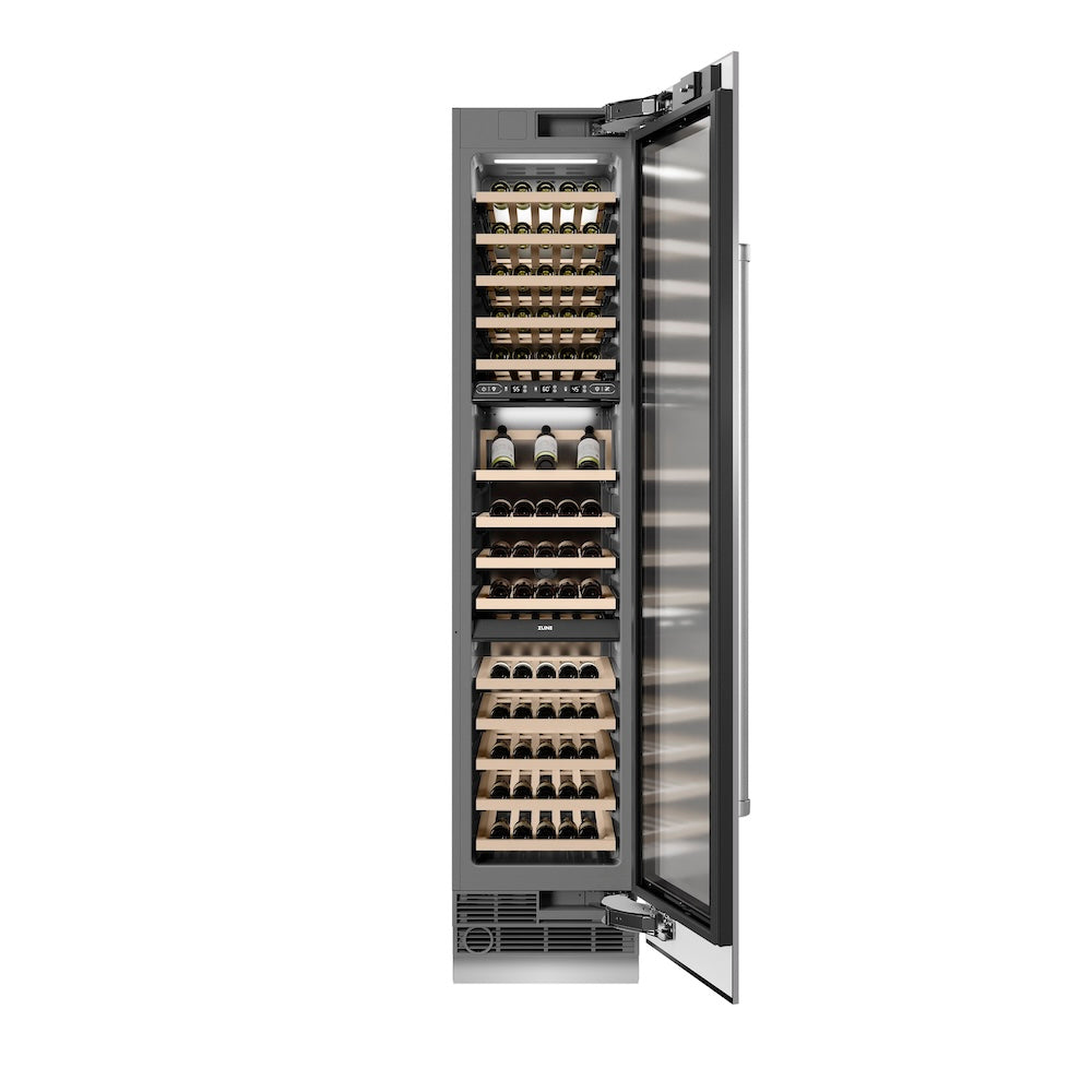 18 in. 9.0 cu. ft. Triple Zone 68 Bottle Right Hinge Column Wine Cooler RCWVR30418