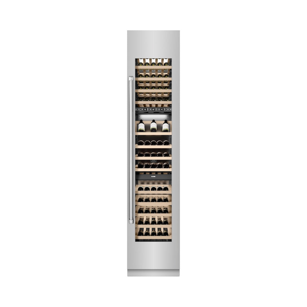 18 in. 9.0 cu. ft. Triple Zone 68 Bottle Right Hinge Column Wine Cooler RCWVR30418