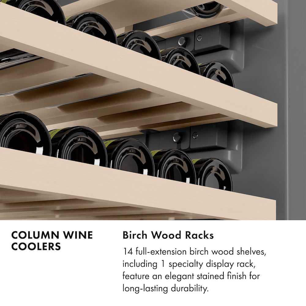 18 in. 9.0 cu. ft. Triple Zone 68 Bottle Right Hinge Column Wine Cooler RCWVR30418