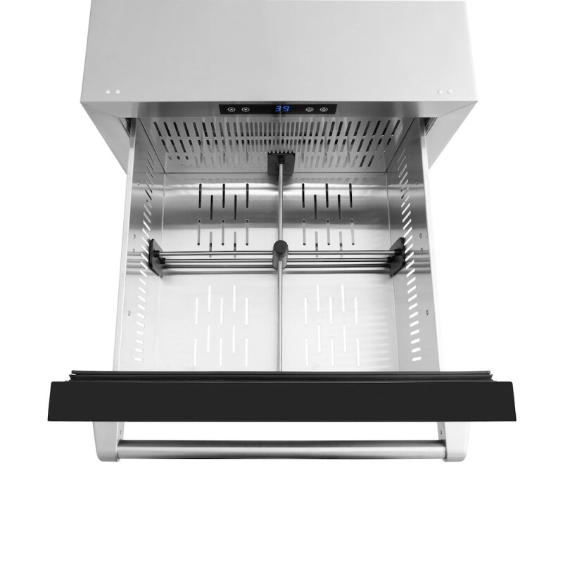 24 In. Touchstone 168 Can Outdoor-rated Dual Refrigerator Drawer With Black Matte Doors RDSOBLM24