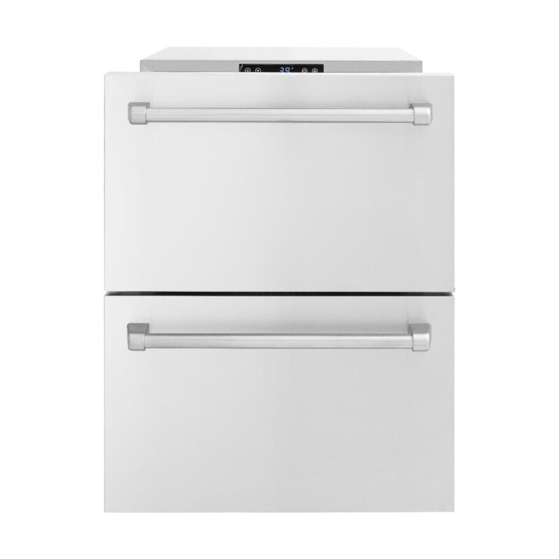 24 In. Touchstone 168 Can Outdoor-rated Dual Refrigerator Drawer With Stainless Steel Doors RDSOST24