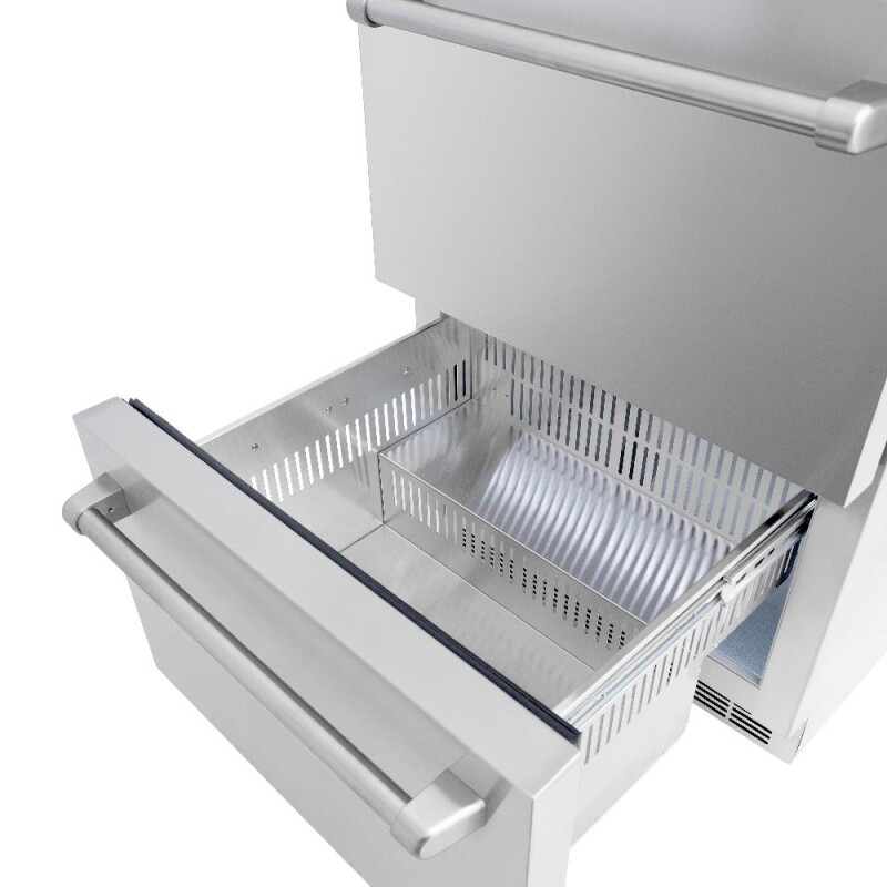 24 In. Touchstone 168 Can Outdoor-rated Dual Refrigerator Drawer With Stainless Steel Doors RDSOST24