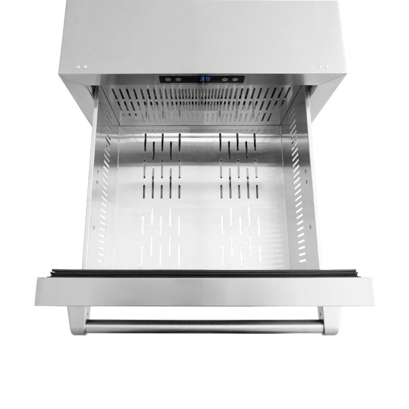 24 In. Touchstone 168 Can Outdoor-rated Dual Refrigerator Drawer With Stainless Steel Doors RDSOST24