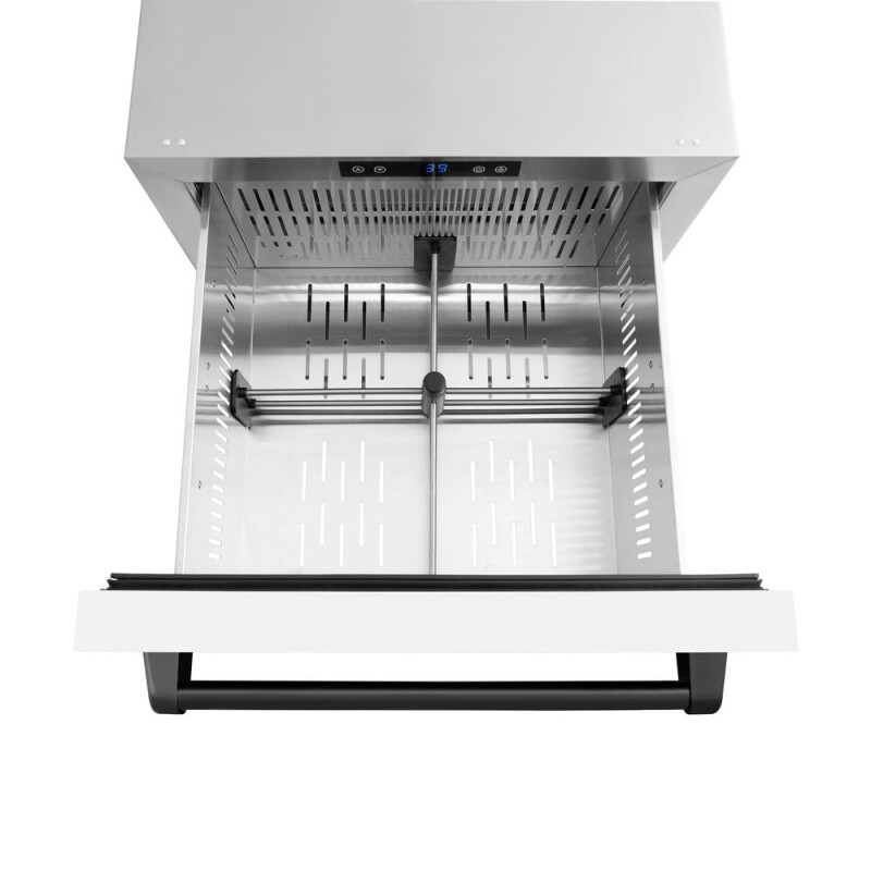 Autograph Edition 24 In. Touchstone 168 Can Outdoor-rated Dual Refrigerator Drawer With White Matte Doors And Matte Black Handles RDSOZWM24MB