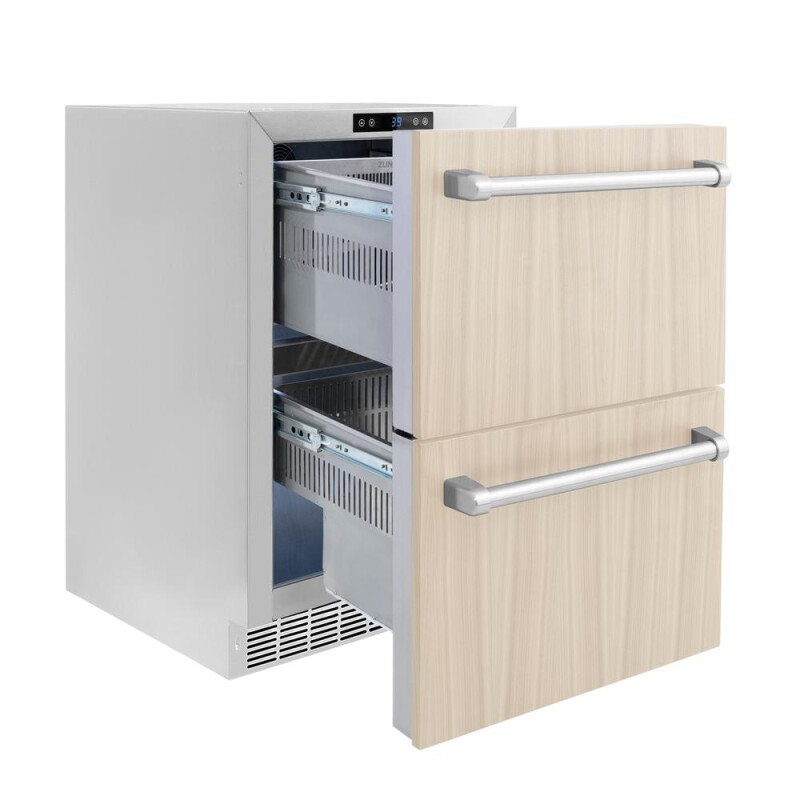 24 In. Touchstone 168 Can Outdoor-rated Dual Refrigerator Drawer With Panel-ready Doors RDSPO24