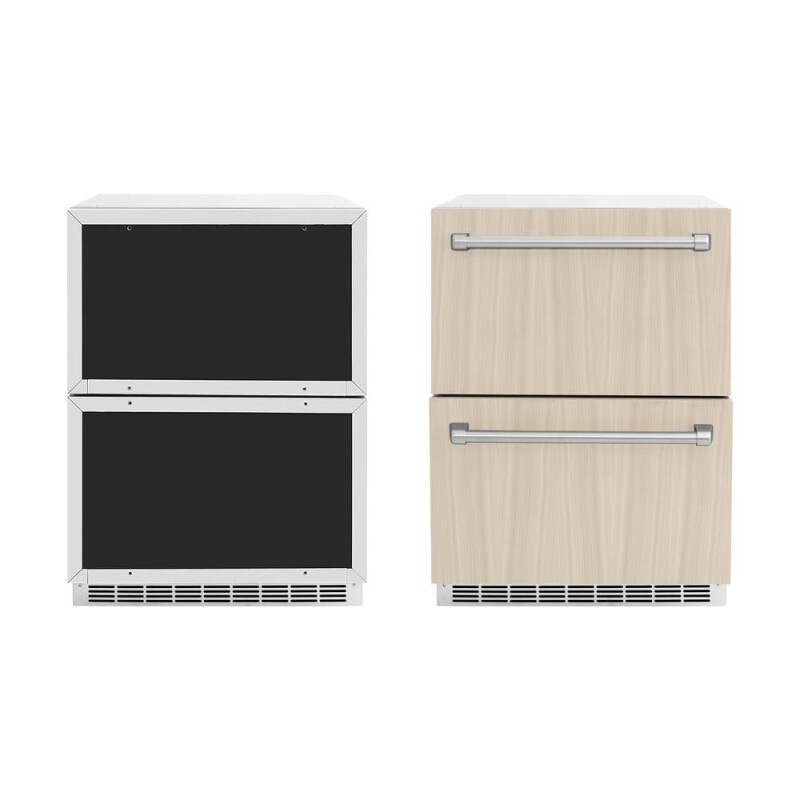 24 In. Touchstone 168 Can Outdoor-rated Dual Refrigerator Drawer With Panel-ready Doors RDSPO24