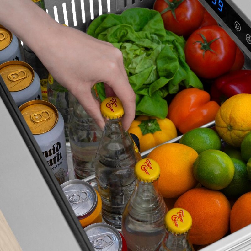 24 In. Touchstone 168 Can Outdoor-rated Dual Refrigerator Drawer With Panel-ready Doors RDSPO24