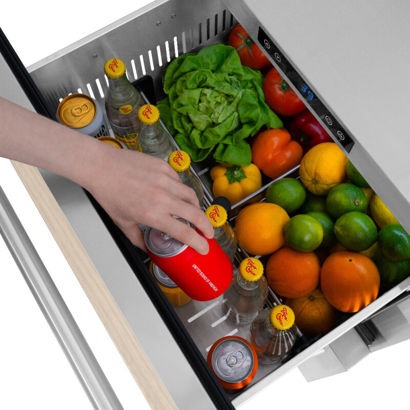 24 In. Touchstone 168 Can Outdoor-rated Dual Refrigerator Drawer With Panel-ready Doors RDSPO24