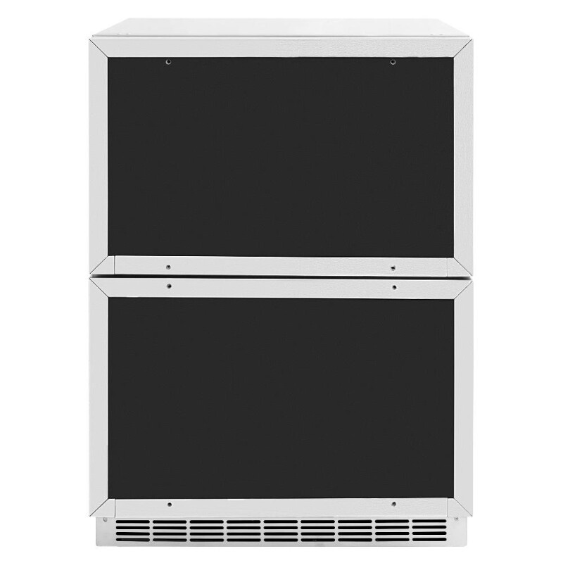 Autograph Edition 24 In. Touchstone 168 Can Outdoor-rated Dual Refrigerator Drawer With Panel-ready Doors And Matte Black Handles RDSPOZ24MB