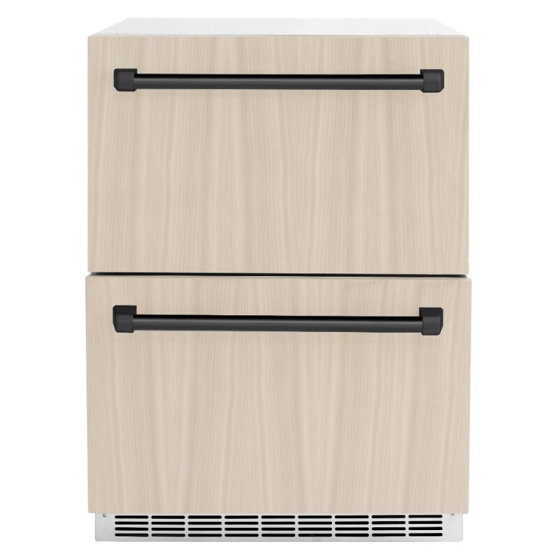 Autograph Edition 24 In. Touchstone 168 Can Outdoor-rated Dual Refrigerator Drawer With Panel-ready Doors And Matte Black Handles RDSPOZ24MB