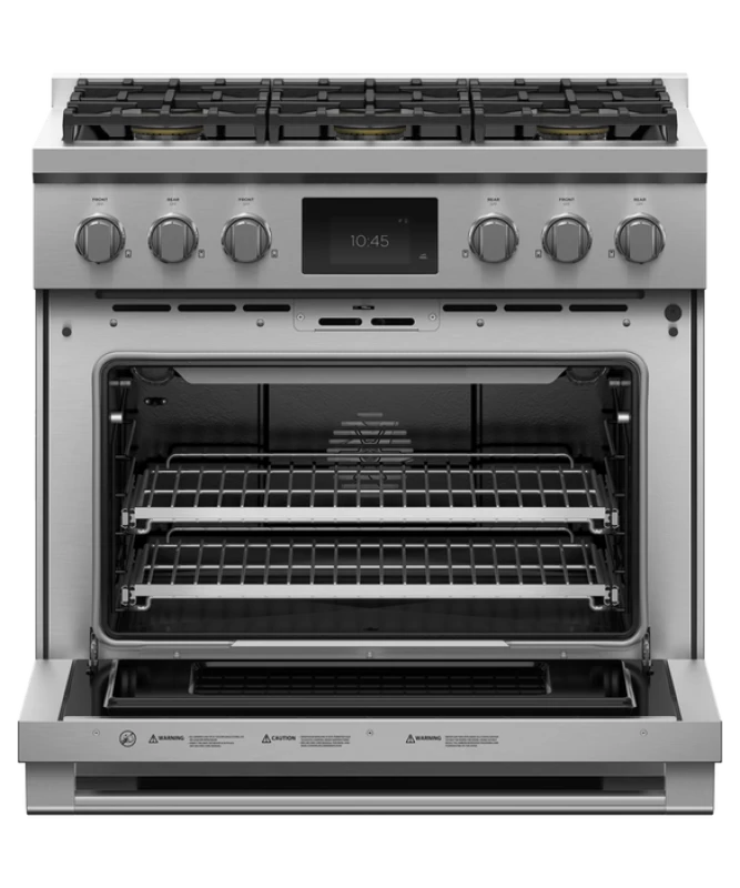 Dual Fuel Range, 36", 6 Burners, Self-cleaning view 2