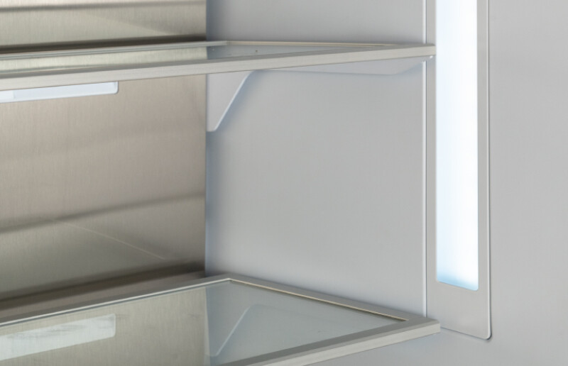 30" Built-in Refrigerator Column with internal water dispenser reversible door view 2
