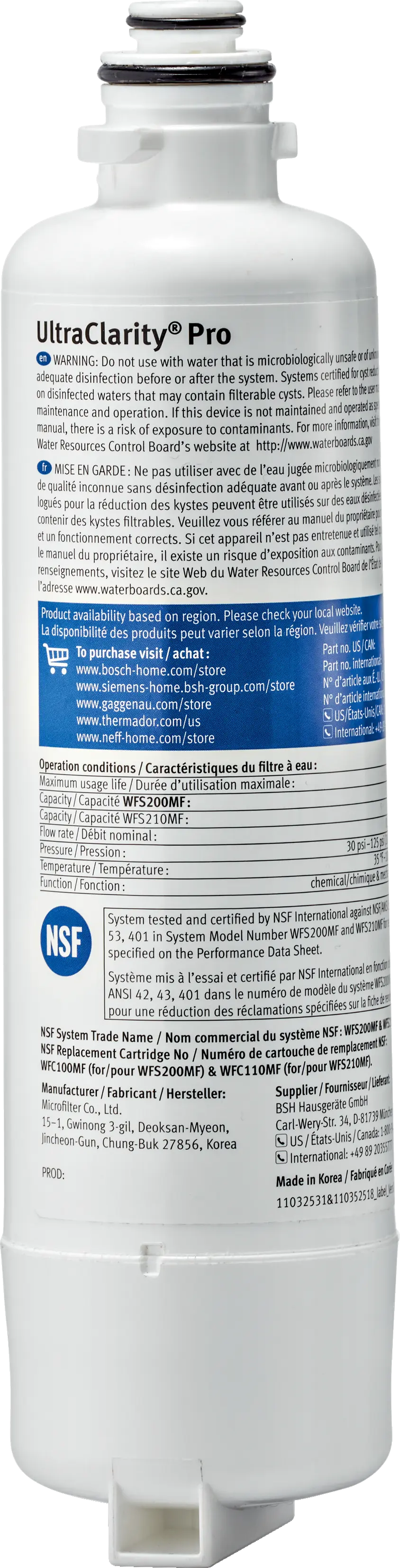 Water Filter REPLFLTR55