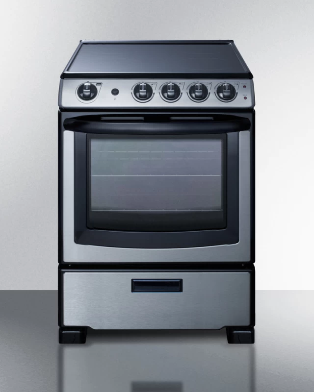 24" Wide Electric Range & Convertible Hood REXH24RSS