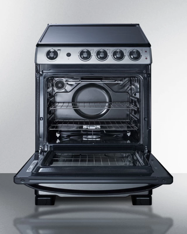 24" Wide Electric Range & Convertible Hood REXH24RSS