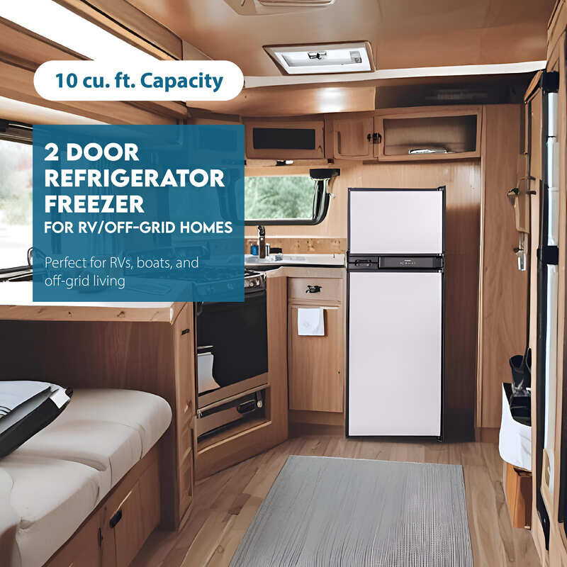 Conserv 12V/DC Refrigerator Freezer 10cf for RV BOAT OFF-GRID 2 Doors RF1012DCS