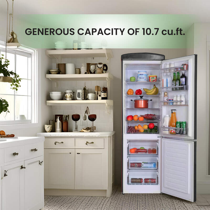 Conserv 24in RETRO BOTTOM MOUNT 11cf Refrigerator Fast Freeze 110V -- RF132B