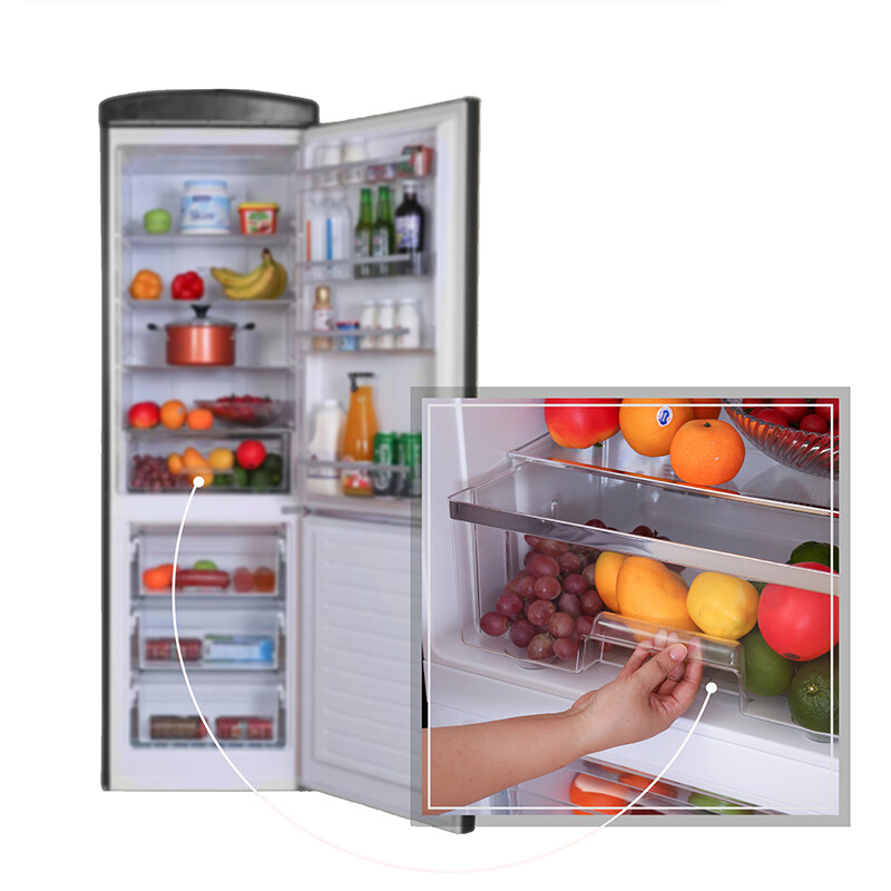 Conserv 24in RETRO BOTTOM MOUNT 11cf Refrigerator Fast Freeze 110V -- RF132B