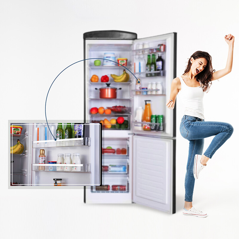 Conserv 24in RETRO BOTTOM MOUNT 11cf Refrigerator Fast Freeze 110V -- RF132B