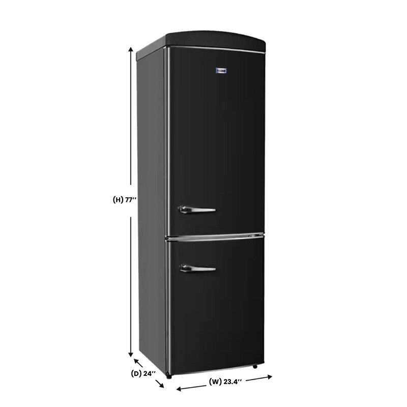 Conserv 24in RETRO BOTTOM MOUNT 11cf Refrigerator Fast Freeze 110V -- RF132B