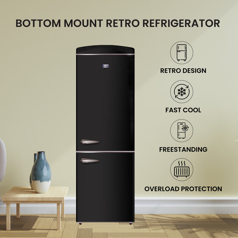 Conserv 24in RETRO BOTTOM MOUNT 11cf Refrigerator Fast Freeze 110V -- RF132B