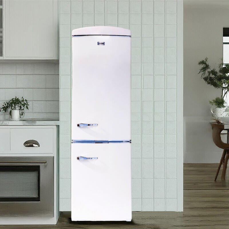Conserv 24in RETRO BOTTOM MOUNT 11cf Refrigerator Fast Freeze 110V -- Cream RF132C
