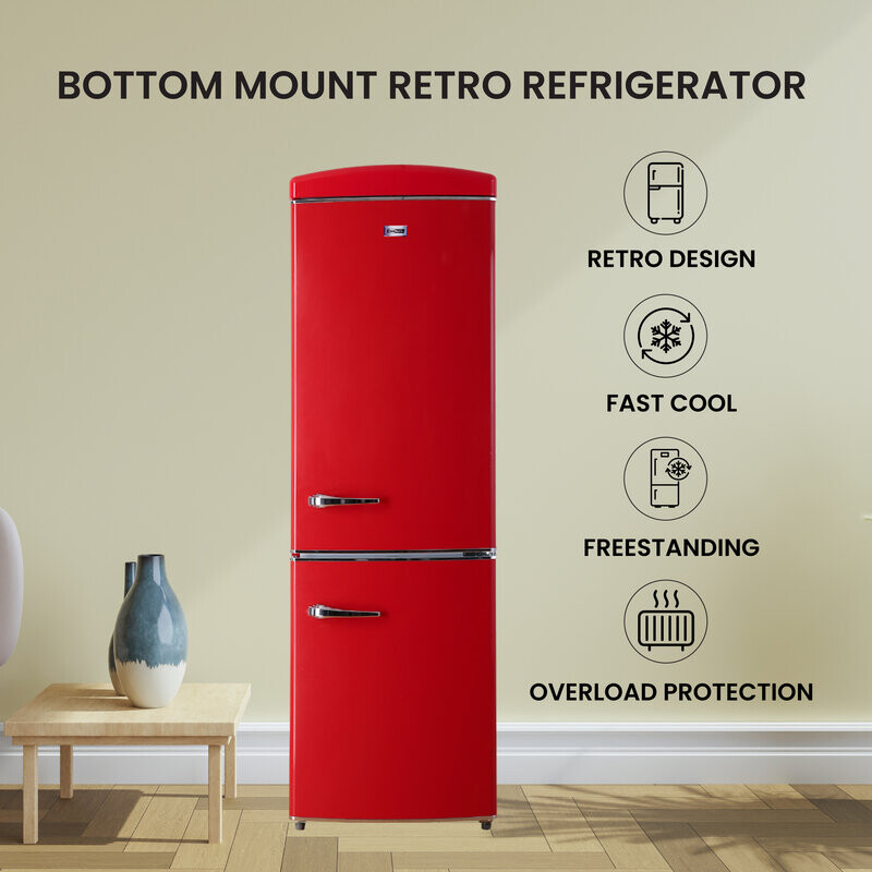 Conserv 24in RETRO BOTTOM MOUNT 11cf Refrigerator Fast Freeze 110V -- RF132R