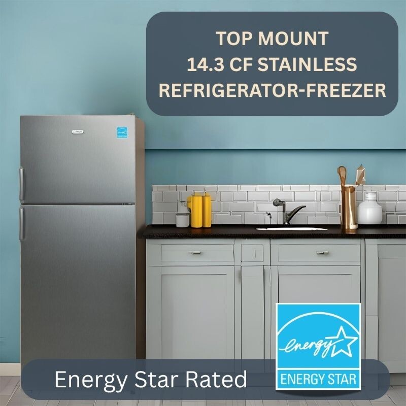 14.3 cf Refrigerator-Freezer Top Mount Frost Free E-Star Europe RF142S