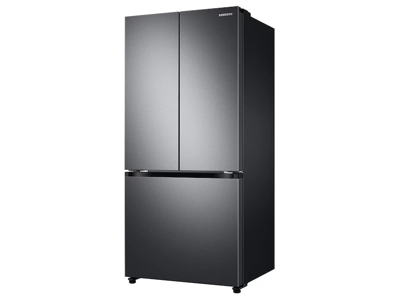 18 cu. ft. Smart Counter Depth 3-Door French Door Refrigerator in Black Stainless Steel RF18A5101SGAA