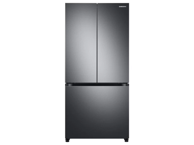 18 cu. ft. Smart Counter Depth 3-Door French Door Refrigerator in Black Stainless Steel RF18A5101SGAA
