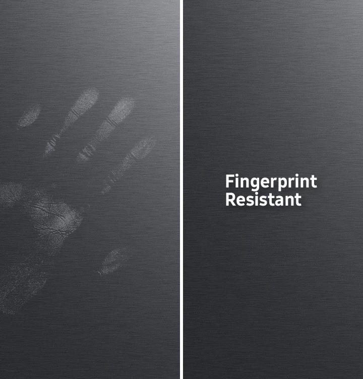 Matte Black Steel Refrigerator with fingerprint resistant coating