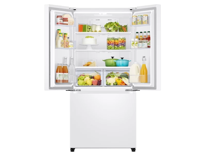 18 cu. ft. Smart Counter Depth 3-Door French Door Refrigerator RF18A5101WWAA, product image 2 of 10