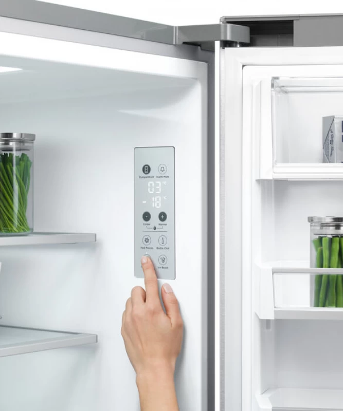 Freestanding Quad Door Refrigerator Freezer, 36", 18.9 cu ft, Ice & Water view 7