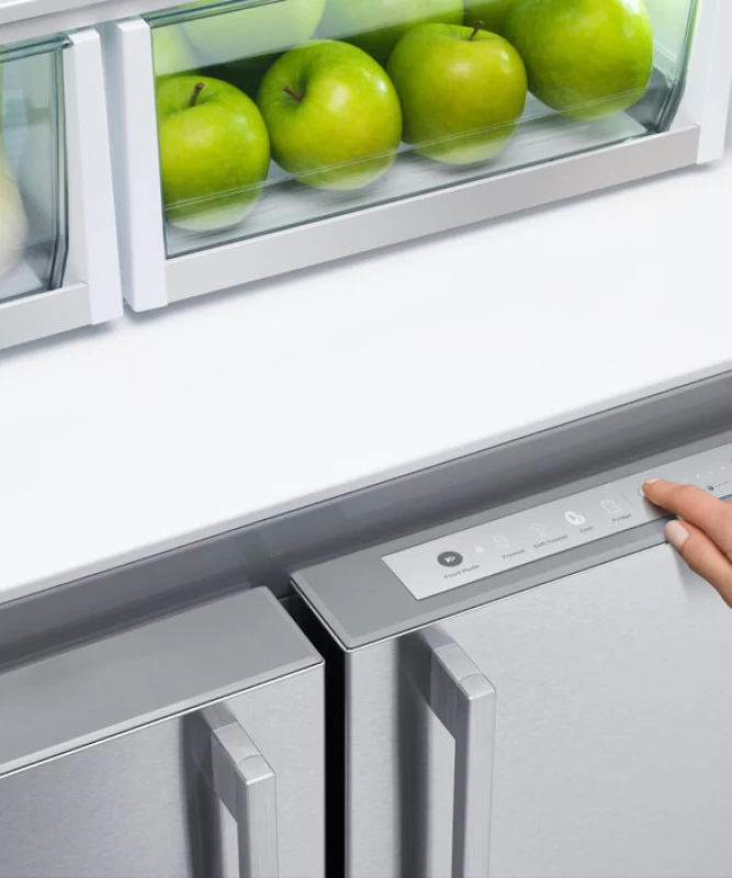Freestanding Quad Door Refrigerator Freezer, 36", 18.9 cu ft, Ice & Water view 10