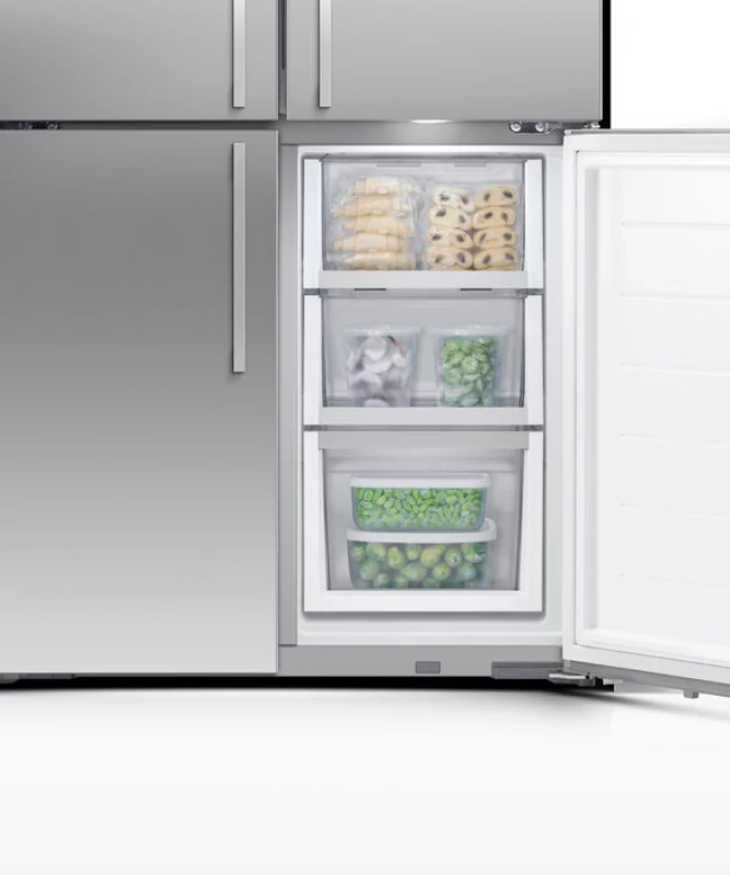 Freestanding Quad Door Refrigerator Freezer, 36", 18.9 cu ft, Ice & Water view 11