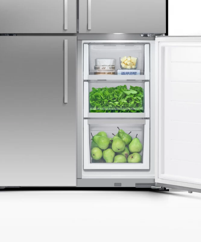 Freestanding Quad Door Refrigerator Freezer, 36", 18.9 cu ft, Ice & Water view 13