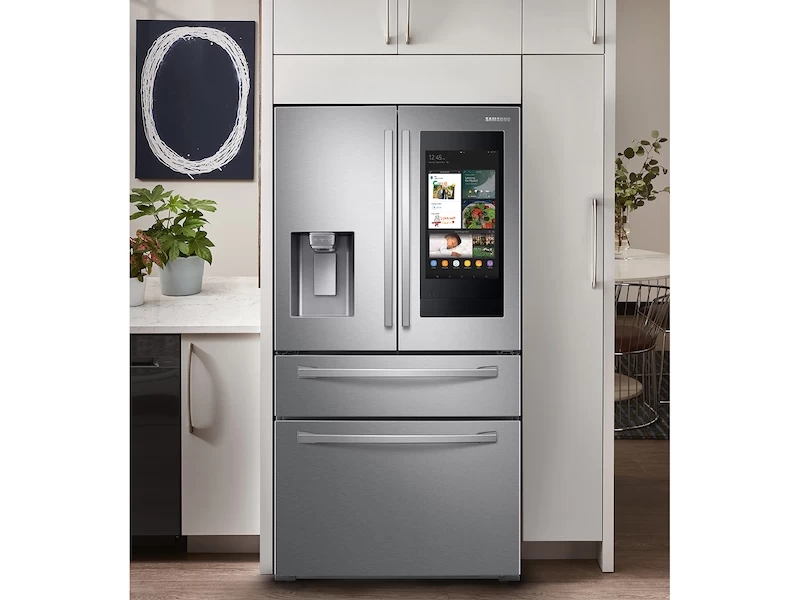 22 cu. ft. 4-Door French Door, Counter Depth Refrigerator with 21.5” Touch Screen Family Hub RF22R7551SRAA
