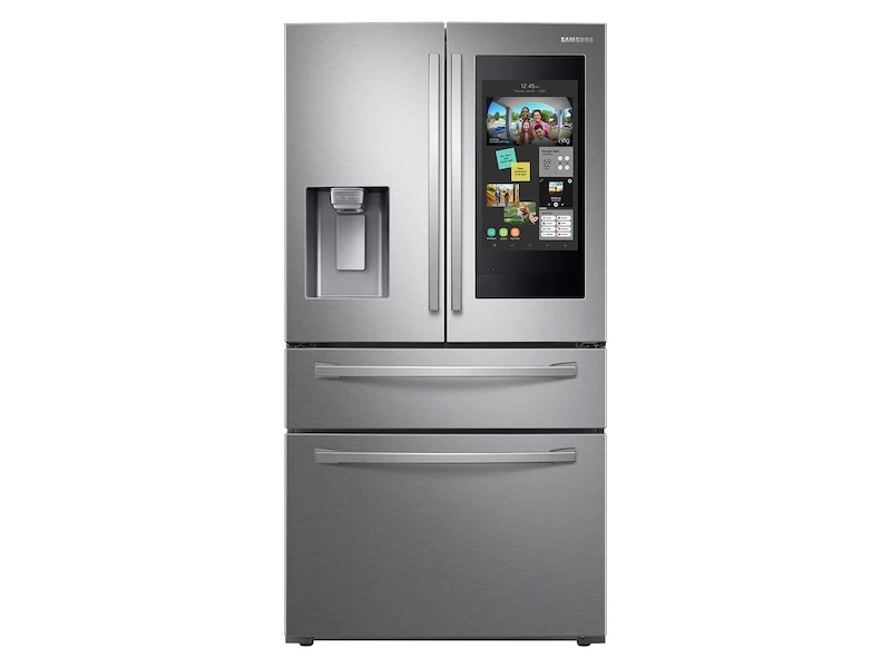 Samsung 22 cu. ft. 4-Door French Door, Counter Depth Refrigerator with 21.5” Touch Screen Family Hub Fingerprint Resistant Stainless Steel RF22R7551SRAA Picture 1
