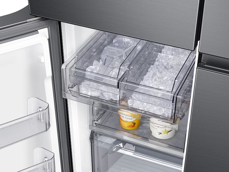 23 cu. ft. Smart Counter Depth 4-Door Flex™ refrigerator with AutoFill Water Pitcher and Dual Ice Maker in Black Stainless Steel RF23A9071SGAA