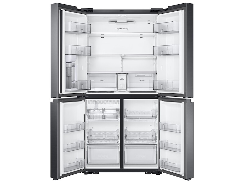 23 cu. ft. Smart Counter Depth 4-Door Flex™ refrigerator with AutoFill Water Pitcher and Dual Ice Maker in Black Stainless Steel RF23A9071SGAA
