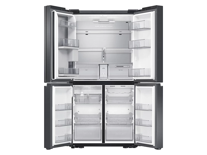 23 cu. ft. Smart Counter Depth 4-Door Flex™ refrigerator with Family Hub™ and Beverage Center in Black Stainless Steel RF23A9771SGAA