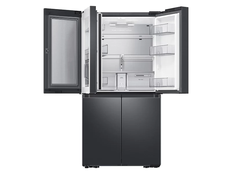 23 cu. ft. Smart Counter Depth 4-Door Flex™ refrigerator with Family Hub™ and Beverage Center in Black Stainless Steel RF23A9771SGAA