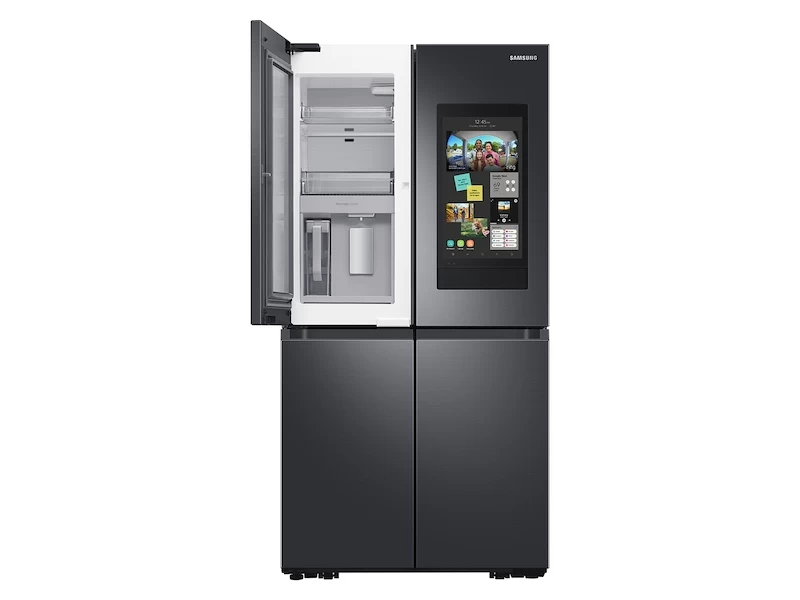 23 cu. ft. Smart Counter Depth 4-Door Flex™ refrigerator with Family Hub™ and Beverage Center in Black Stainless Steel RF23A9771SGAA