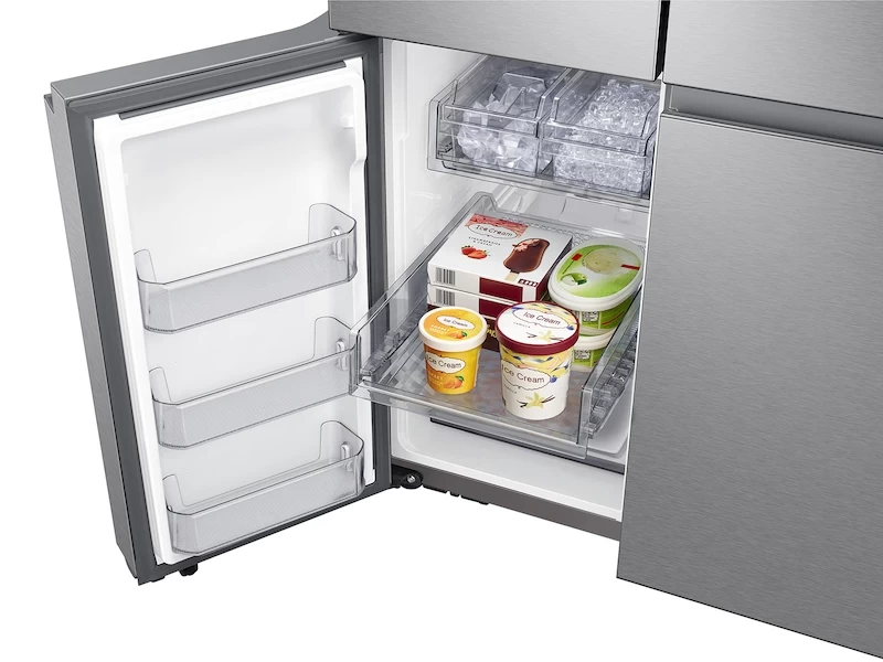 23 cu. ft. Smart Counter Depth 4-Door Flex refrigerator with Family Hub™ and Beverage Center RF23A9771SRAA