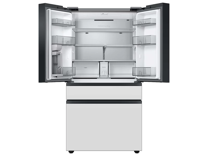 Bespoke 4-Door French Door Refrigerator (23 cu. ft.) with AutoFill Water Pitcher in White Glass RF23BB820012AA