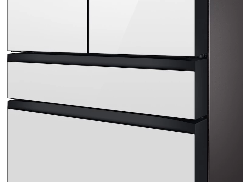 Bespoke 4-Door French Door Refrigerator (23 cu. ft.) with AutoFill Water Pitcher in White Glass RF23BB820012AA