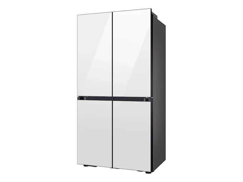 Bespoke Counter Depth 4-Door Flex™ Refrigerator (23 cu. ft.) with Beverage Center™ in White Glass RF23DB960012AA