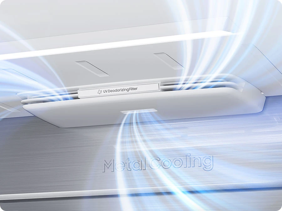 Samsungs UV Deodorizer Filter System with metal cooling