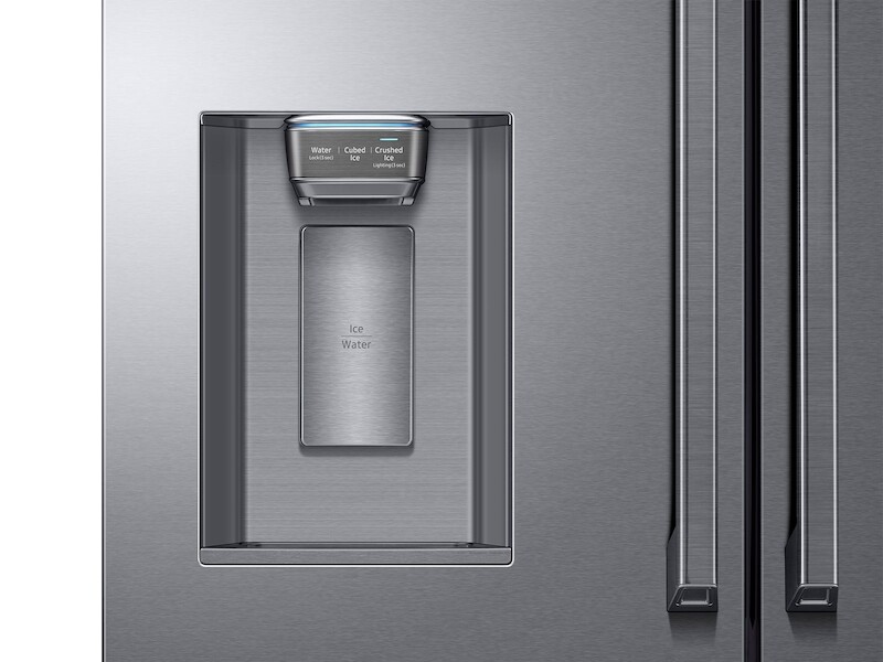 23 cu. ft. Counter Depth 4-Door French Door Refrigerator with Polygon Handles in Stainless Steel RF23M8090SR
