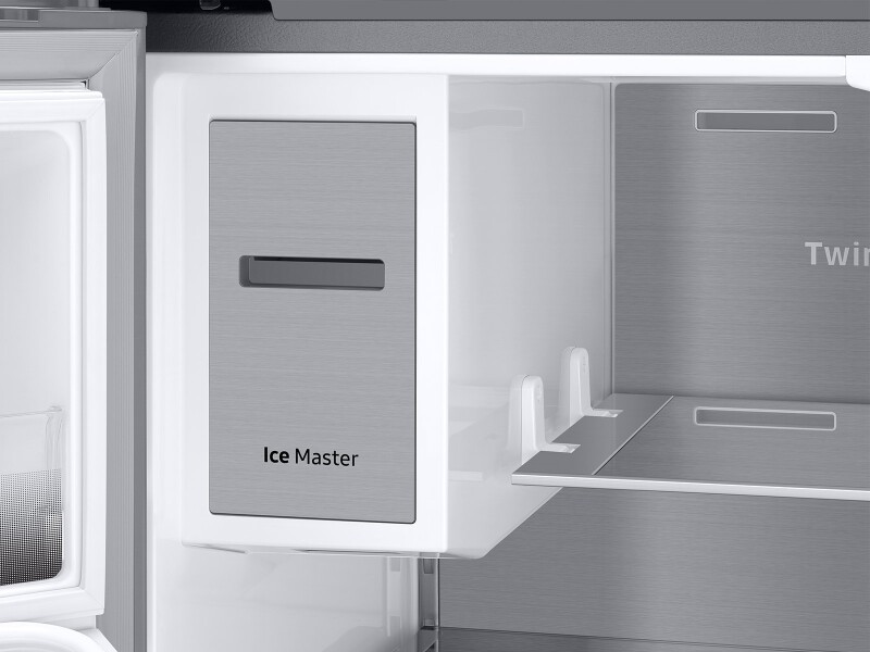 23 cu. ft. Counter Depth 4-Door French Door Refrigerator with Polygon Handles in Stainless Steel RF23M8090SR